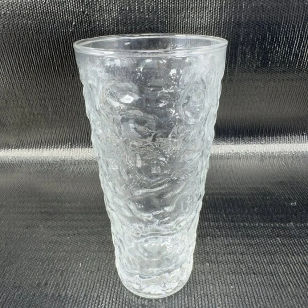 Anchor Hocking Milano Clear Highball Tumbler‎ Set 2 Glasses Cups Tumblers VTG